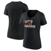 NHL Chicago Blackhawks Women's Shout Out V-Neck T-Shirt - Black