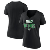NHL Dallas Stars Women's Proclamation V-Neck T-Shirt - Black