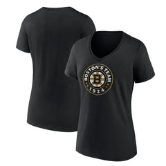 NHL Boston Bruins Women's Represent V-Neck T-Shirt - Black
