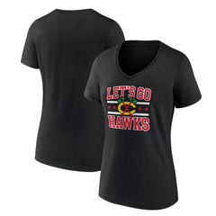 NHL Chicago Blackhawks Women's Represent V-Neck T-Shirt - Black
