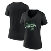 NHL Dallas Stars Women's Represent V-Neck T-Shirt - Black