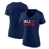 NHL Washington Capitals Women's Represent V-Neck T-Shirt - Navy