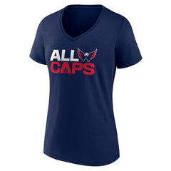 NHL Washington Capitals Women's Represent V-Neck T-Shirt - Navy