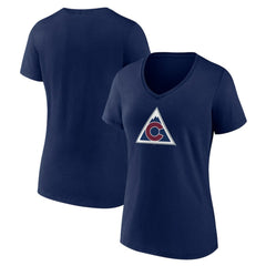 NHL Colorado Avalanche Women's Alternate Logo V-Neck T-Shirt - Navy