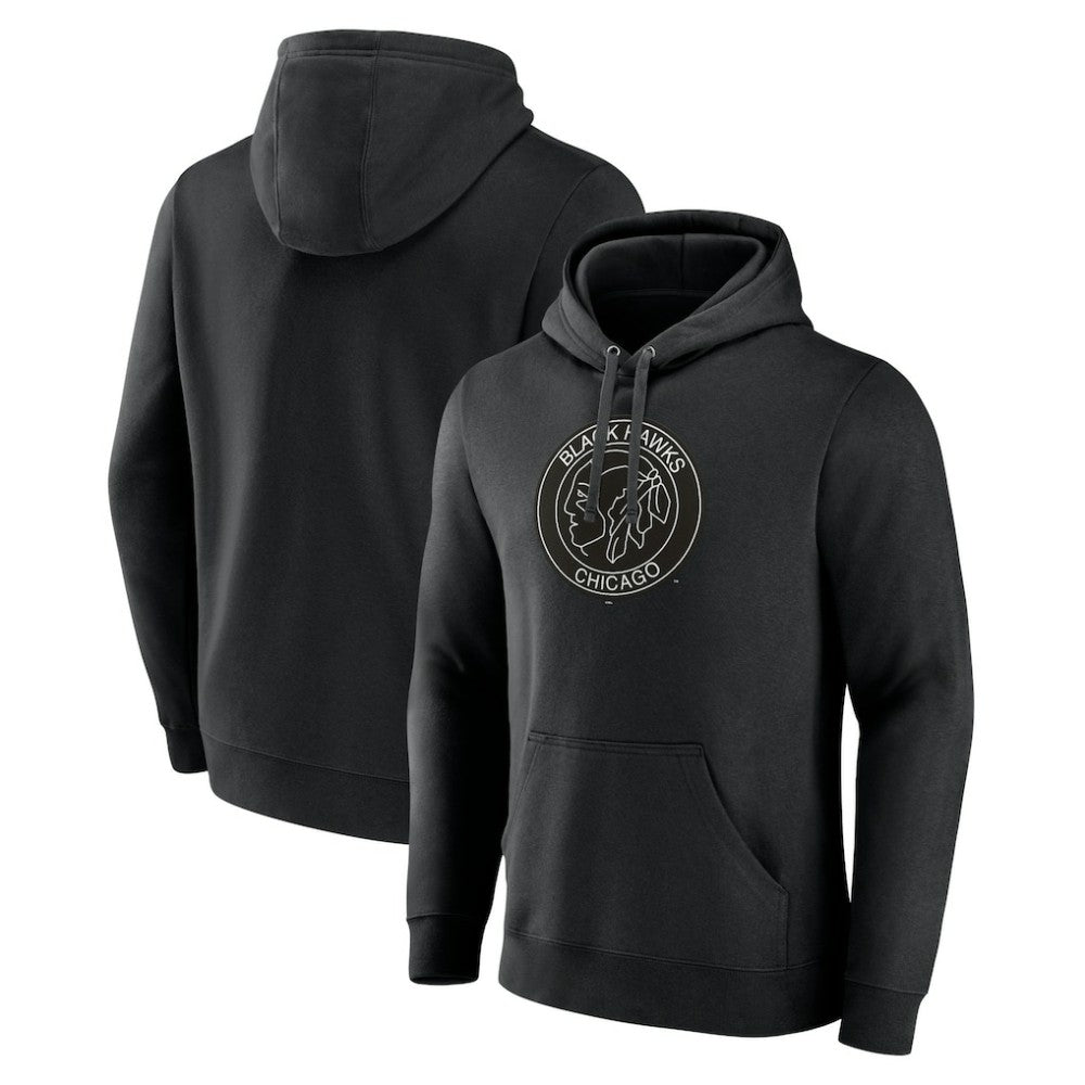 NHL Chicago Blackhawks Alternate Logo Pullover Hoodie - Black