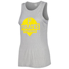 Pittsburgh Pirates Soft as a Grape Women's Tri-Blend Tank Top - Gray Tanks