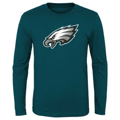 Philadelphia Eagles Youth Primary Logo Long Sleeve T-Shirt Midnight Green