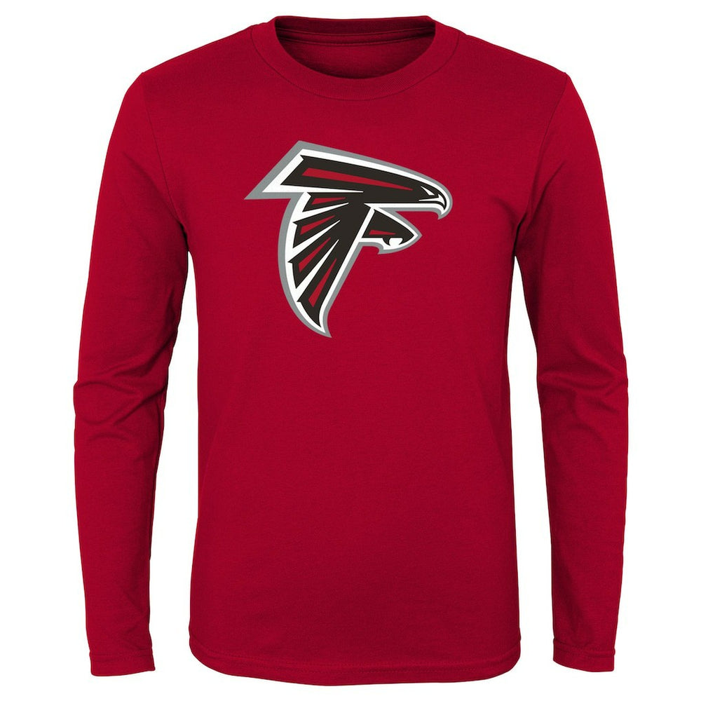 Atlanta Falcons Youth Primary Logo Long Sleeve T-Shirt Red