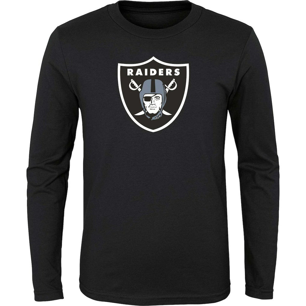 Las Vegas Raiders Youth Primary Logo Long Sleeve T-Shirt Black