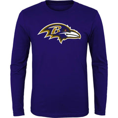 Baltimore Ravens Youth Primary Logo Long Sleeve T-Shirt Purple