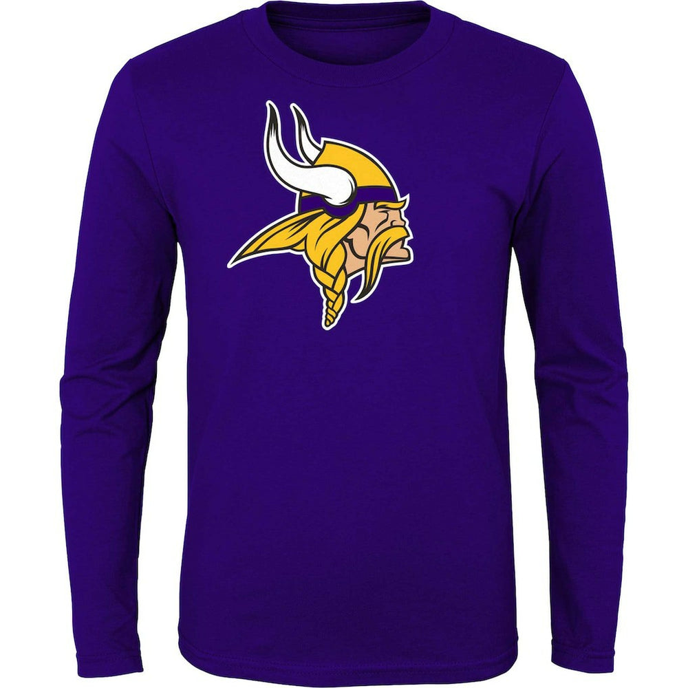 Minnesota Vikings Youth Primary Logo Long Sleeve T-Shirt Purple