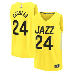 NBA Walker Kessler Utah Jazz Fast Break Replica Player Jersey - Icon Edition - Yellow
