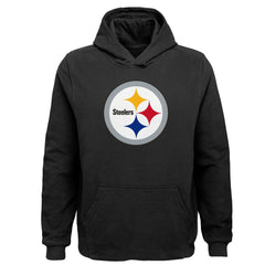 Pittsburgh Steelers Youth Team Logo Pullover Hoodie Black