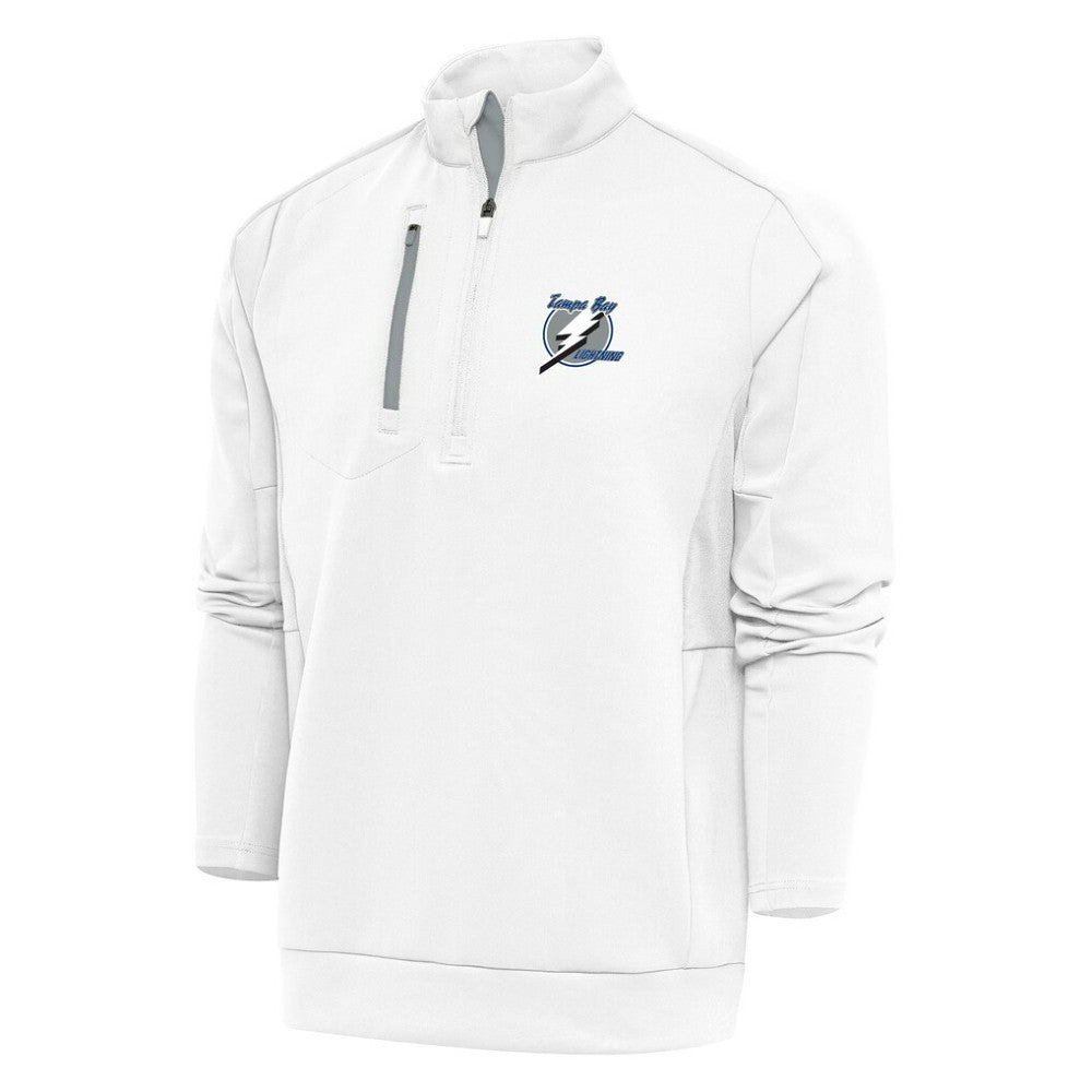 NHL Tampa Bay Lightning Antigua Special Edition 2.0 Generation Quarter-Zip Pullover Top - White