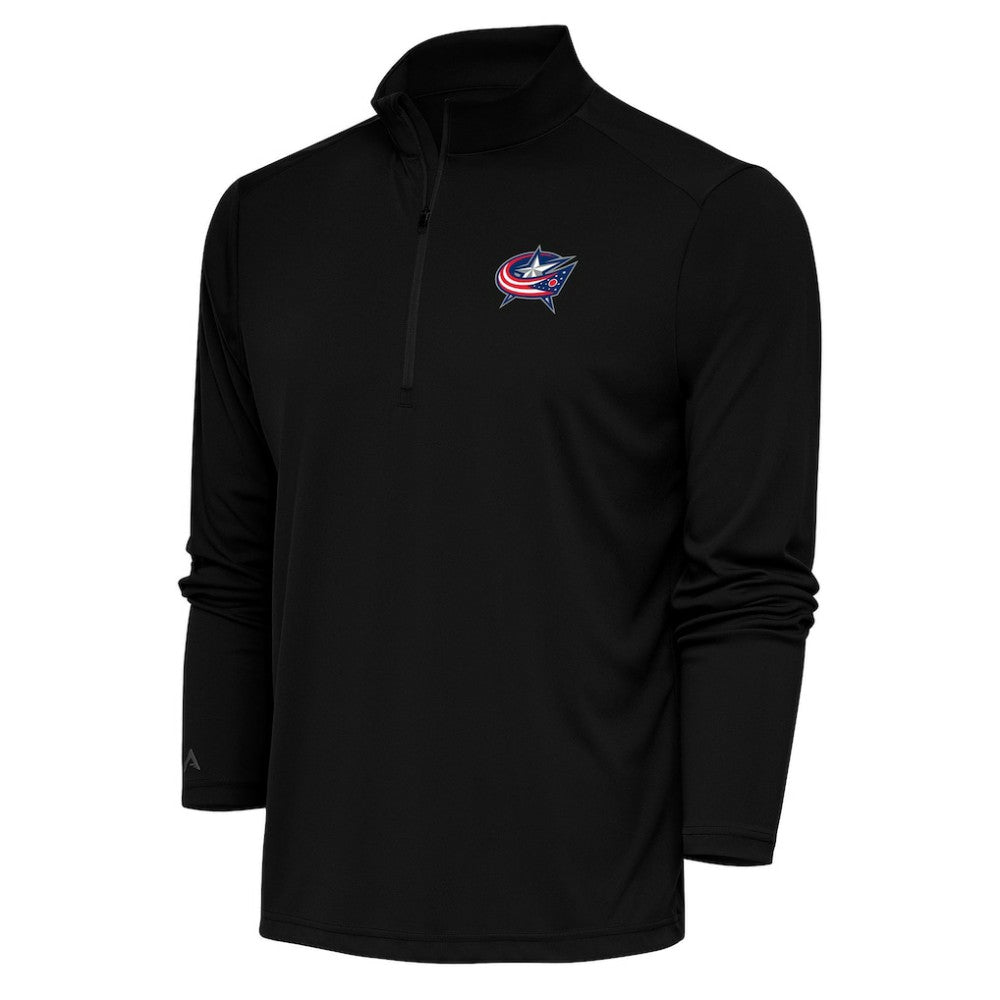 NHL Columbus Blue Jackets Antigua Special Edition 2.0 Tribute Quarter-Zip Pullover Top - Black