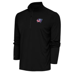 NHL Columbus Blue Jackets Antigua Special Edition 2.0 Tribute Quarter-Zip Pullover Top - Black