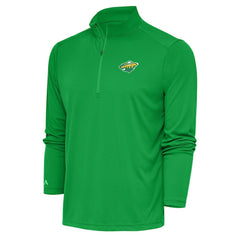 NHL Minnesota Wild Antigua Special Edition 2.0 Tribute Quarter-Zip Pullover Top - Green