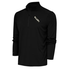NHL Vegas Golden Knights Antigua Special Edition 2.0 Tribute Quarter-Zip Pullover Top - Black