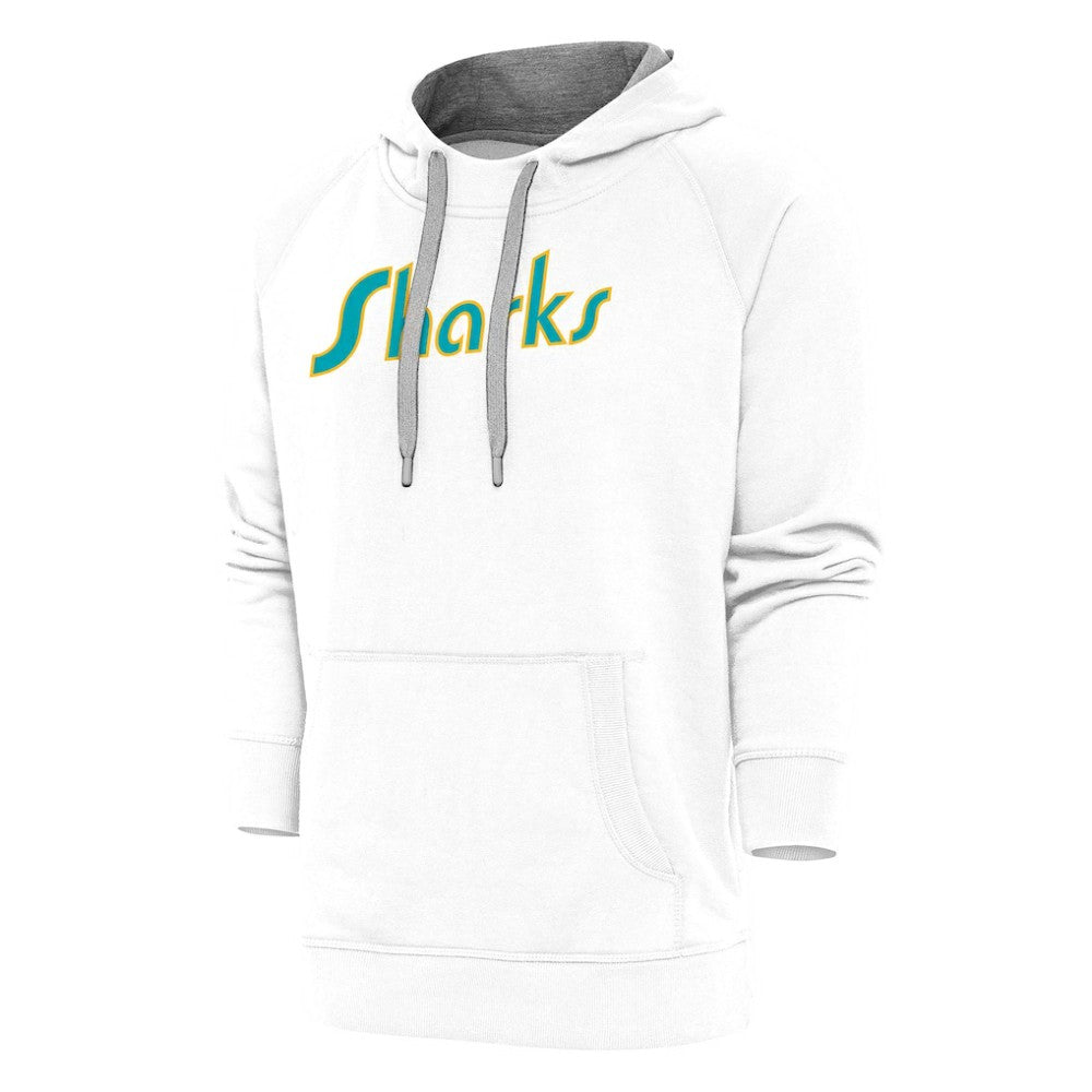 NHL San Jose Sharks Antigua Special Edition 2.0 Victory Pullover Hoodie - White