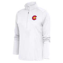 NHL Colorado Avalanche Antigua Women's Special Edition 2.0 Tribute Quarter-Zip Pullover Top - White