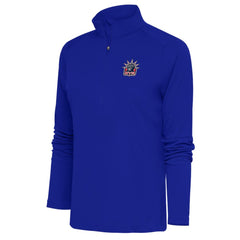 NHL New York Rangers Antigua Women's Special Edition 2.0 Tribute Quarter-Zip Pullover Top - Royal