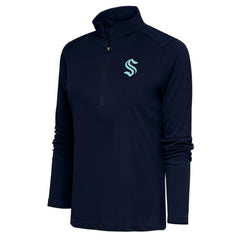 NHL Seattle Kraken Antigua Women's Special Edition 2.0 Tribute Quarter-Zip Pullover Top - Navy
