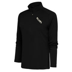 NHL Vegas Golden Knights Antigua Women's Special Edition 2.0 Tribute Quarter-Zip Pullover Top - Black