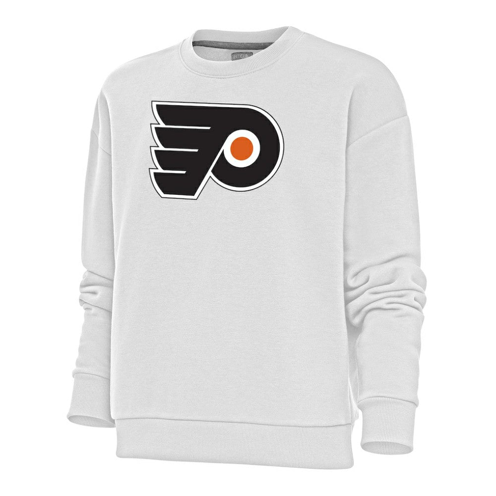 NHL Philadelphia Flyers Antigua Women's Special Edition 2.0 Victory Crewneck Pullover Sweatshirt - White
