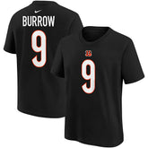 Joe Burrow Cincinnati Bengals Youth Player Name & Number T-Shirt Black