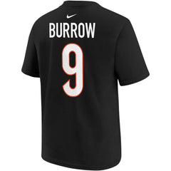 Joe Burrow Cincinnati Bengals Youth Player Name & Number T-Shirt Black