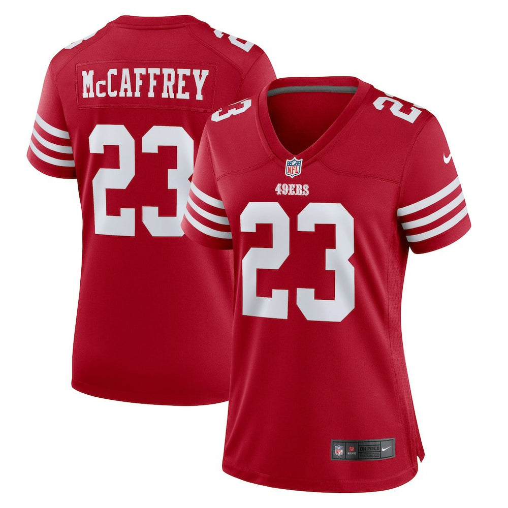 NFL Christian McCaffrey San Francisco 49ers Women's Player Jersey - Scarlet