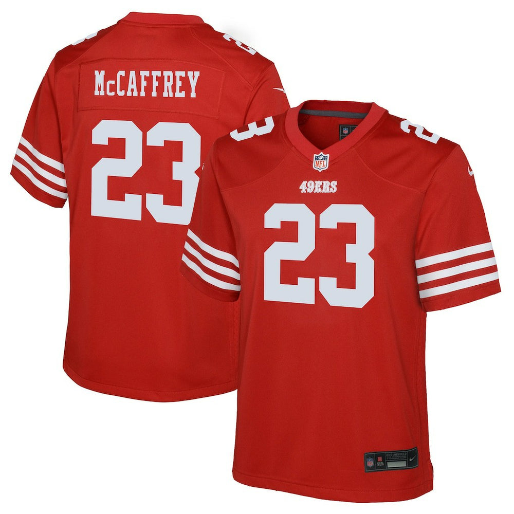 NFL Christian McCaffrey San Francisco 49ers Youth Game Jersey - Scarlet