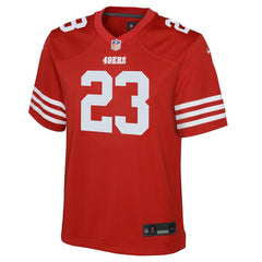 NFL Christian McCaffrey San Francisco 49ers Youth Game Jersey - Scarlet