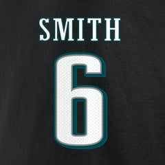 DeVonta Smith Philadelphia Eagles Icon Player Name & Number T-Shirt Black