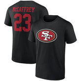 Christian McCaffrey San Francisco 49ers Icon Player Name & Number T-Shirt Black