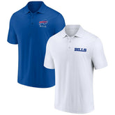 Buffalo Bills Lockup Two-Pack Polo Set White/Royal