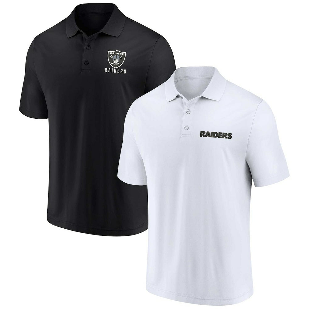 Las Vegas Raiders Lockup Two-Pack Polo Set White/Black