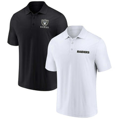 Las Vegas Raiders Lockup Two-Pack Polo Set White/Black