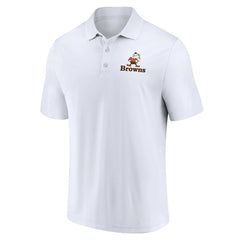 Cleveland Browns Throwback Two-Pack Polo Set White/Brown