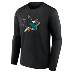 NHL San Jose Sharks Primary Logo Team Long Sleeve T-Shirt - Black