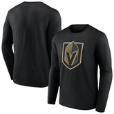 NHL Vegas Golden Knights Primary Logo Team Long Sleeve T-Shirt - Black
