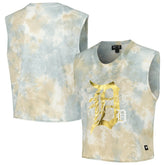 Detroit Tigers The Wild Collective Women's Washed Muscle Tank Top - White Tanks