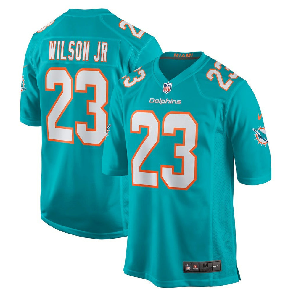 NFL Jeff Wilson Jr. Miami Dolphins Game Player Jersey - Aqua