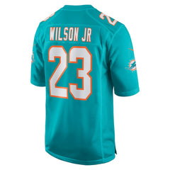 NFL Jeff Wilson Jr. Miami Dolphins Game Player Jersey - Aqua