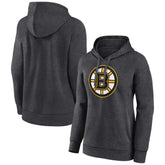 NHL Boston Bruins Women's Primary Logo Pullover Hoodie - Charcoal