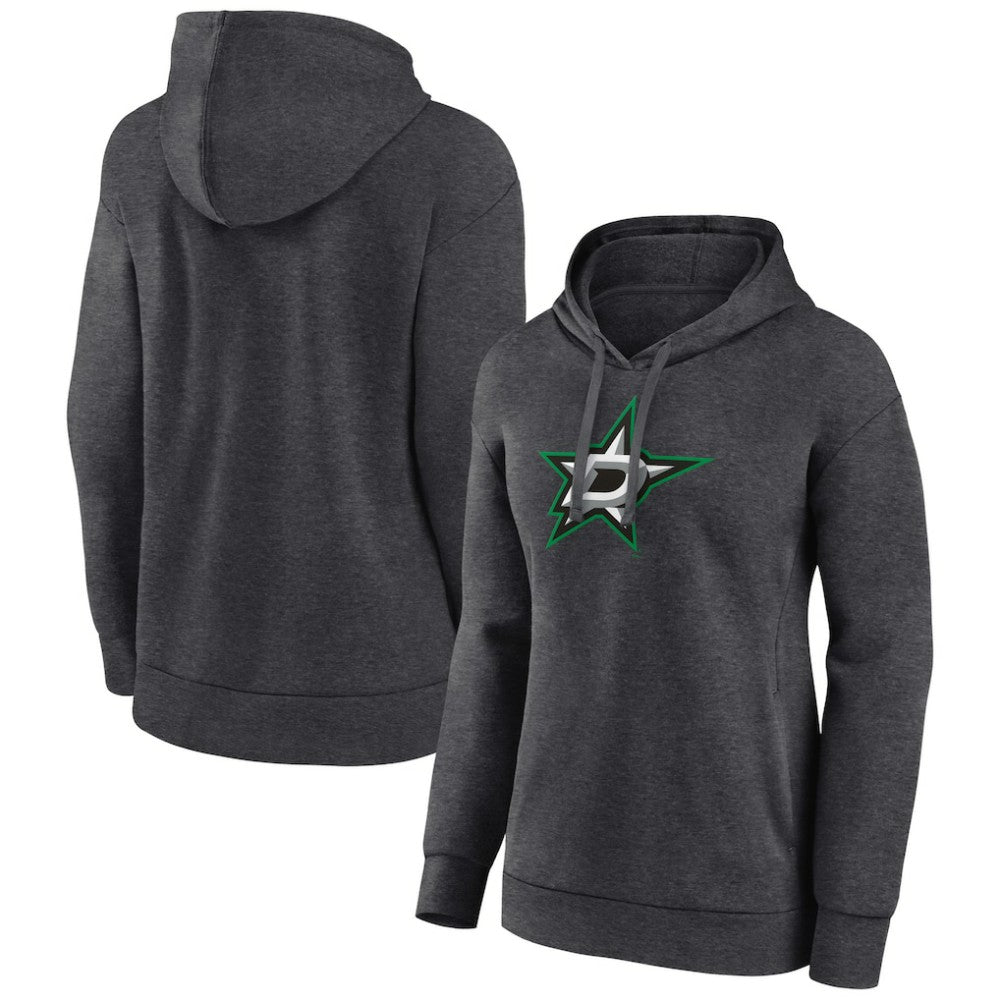 NHL Dallas Stars Women's Primary Logo Pullover Hoodie - Charcoal