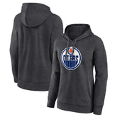 NHL Edmonton Oilers Women's Primary Logo Pullover Hoodie - Charcoal
