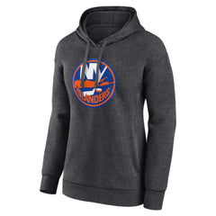 NHL New York Islanders Women's Primary Logo Pullover Hoodie - Charcoal