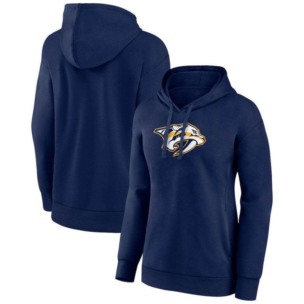 NHL Nashville Predators Women's Primary Logo Pullover Hoodie - Navy