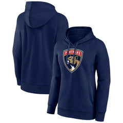 NHL Florida Panthers Women's Primary Logo Pullover Hoodie - Navy